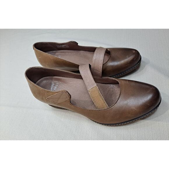 Dansko Women's 39 (8) Lanie Shoes Solid Brown Wedge Heel Mary Jane Strap - Picture 5 of 9